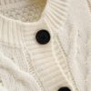 O Neck Twist Long Sleeve Knitted Cardigans - Image 4