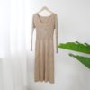 Square Collar Elegant Patchwork Dress - Image 5