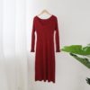 Square Collar Elegant Patchwork Dress - Image 9