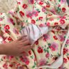 Square Collar Puff Sleeve A Line Printed Flowers Dress - Image 26