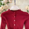 Stand Collar Long Sleeve Street Wear Bodycon Sweater Dresses - Image 14