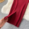Stand Collar Long Sleeve Street Wear Bodycon Sweater Dresses - Image 22
