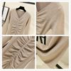 V Neck Long Sleeve Jumper Elegant Ruffles Sweater Dress - Image 6