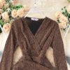 V Neck Long Sleeve Slim Design Street Wear Midi Dresses - Image 12