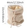 Adjustable Warm Knitted Collar Ring Neck Scarf - Image 3