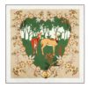Animal Deer Print Floral Silk Square Scarves - Image 4