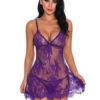 Babydolls Lace Top T-back 2 Piece Set Sexy Lingerie