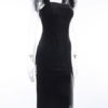 Blae Bodycon Dresses Square Neck Sexy Sleeveless Polyester Pencil Dress - Image 7