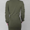 Bodycon Dresses Long Sleeves Casual Jewel Neck Midi Dress - Image 2