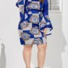 Bold Print Bell Sleeve Pencil Dress - Image 3