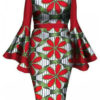 Bold Print Bell Sleeve Pencil Dress - Image 6