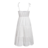 Bow shoulder embroidery hollow out mid dress - Image 5