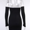 Bowknot Long Sleeves Cotton Sexy Slim Fit Bodycon Dresses - Image 4