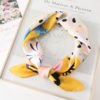 Cartoon Print Silk Square Neck Scarf - Image 3