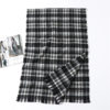 Cashmere Plaid Thick Knit Scarf - Image 2