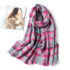 Cashmere Plaid Thick Knit Scarf - Image 3