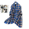 Cashmere Plaid Thick Knit Scarf - Image 4