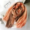 Casual Cotton And Linen Forest Slub Yarn Shawl Scarf - Image 4