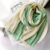 Casual Cotton And Linen Forest Slub Yarn Shawl Scarf - Image 5
