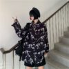 Casual Dinosaur Print Loose Long Sleeved Shirt - Image 3