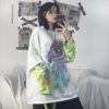 Casual Loose Two-Piece Long Sleeve Printed T-Shirt - Image 2