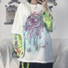 Casual Loose Two-Piece Long Sleeve Printed T-Shirt - Image 5