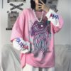 Casual Loose Two-Piece Long Sleeve Printed T-Shirt - Image 12