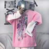 Casual Loose Two-Piece Long Sleeve Printed T-Shirt - Image 14