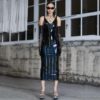 Casual Mesh Cut out Gloves Spaghetti Strap Long Dresses