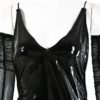 Casual Mesh Cut out Gloves Spaghetti Strap Long Dresses - Image 7