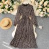 Casual Romantic A-line Holiday Stand Collar Long Sleeve Dresses - Image 2