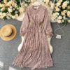 Casual Romantic A-line Holiday Stand Collar Long Sleeve Dresses - Image 5