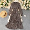 Casual Romantic A-line Holiday Stand Collar Long Sleeve Dresses - Image 6