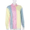 Casual Street Wear Fashion Striped Loose Long Shirt - Image 4