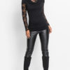 Close-fitting Tunic with Lace Inserts