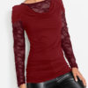 Close-fitting Tunic with Lace Inserts - Image 2