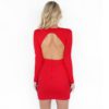 Deep V-neck Backless Mini Bodycon Dress - Image 8