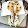 Elegant Floral Print Silk Neck Scarf - Image 2