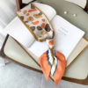 Elegant Floral Print Silk Neck Scarf - Image 13