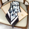 Elegant Floral Print Silk Neck Scarf - Image 18