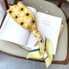 Elegant Floral Print Silk Neck Scarf - Image 3