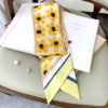 Elegant Floral Print Silk Neck Scarf - Image 5