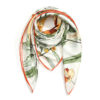 Elegant Floral Print Silk Square Scarves