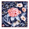 Elegant Floral Print Silk Square Scarves - Image 4