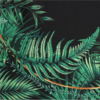 Elegant Leaf Printing Silk Square Scarves - Image 7