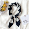 Fashion Dot Print Neck100% Silk Scarf - Image 4