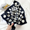 Fashion Dot Print Neck100% Silk Scarf - Image 5