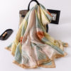 Fashion Floral Printed Silk Scarves - Image 2