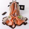 Fashion Floral Printed Silk Scarves - Image 4