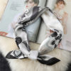 Fashion Floral Silk Square Scarf - Image 3